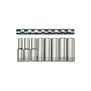 8PC 1/2inch Drive Metric Deep Socket on Clip Rail