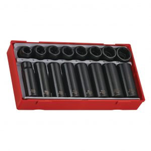 16PC 1/2'' Drive Impact Socket Tray