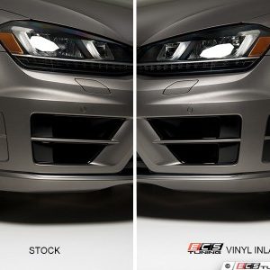 Front Bumper Side Vinyl Inlay Set Gloss Black Apex automotive