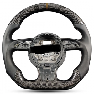 custom carbon fiber steering wheel with smooth leather for audi A1/A6/S6/A7/S7/RS