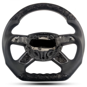 custom forged carbon fiber steering wheel with smooth leather for audi A4/S4/RS4